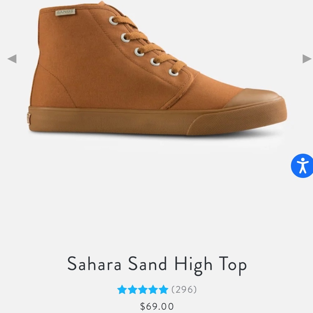 BANGS shoes. Sarhara sand high top tennis shoe